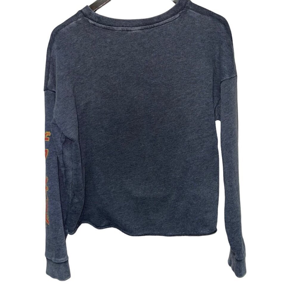 Def Leopard Grey Long Sleeve Crewneck Sweatshirt Women's Size Large - Picture 2 of 6
